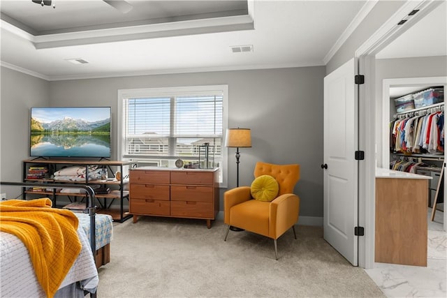 16966 S Durango St, Olathe, KS 66062 - bedroom with ornamental molding, a walk in closet, and a closet