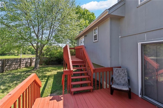 wooden terrace with stairs