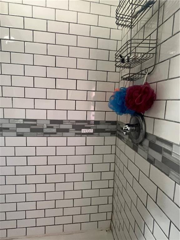 bathroom view of a tile shower