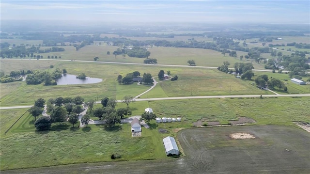28210 Hedge Ln, Paola, KS 66071 - aerial overview of property's location with rural landscape and agricultural land