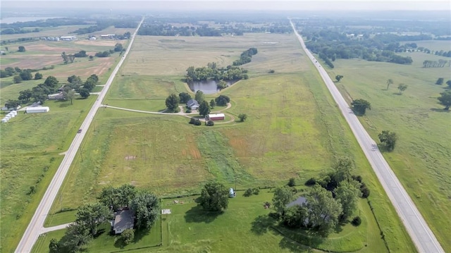 28210 Hedge Ln, Paola, KS 66071 - aerial view of property and surrounding area featuring rural landscape and agricultural land