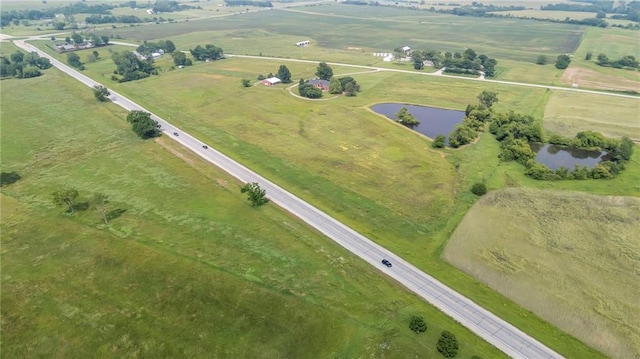 28210 Hedge Ln, Paola, KS 66071 - aerial view of property's location with rural landscape and a nearby body of water