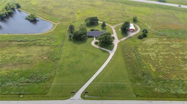 28210 Hedge Ln, Paola, KS 66071 - aerial view of property's location with a nearby body of water