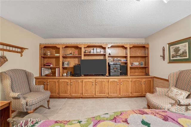20129 W 112th Cir, Olathe, KS 66061 - living room with a textured ceiling and light tile patterned flooring