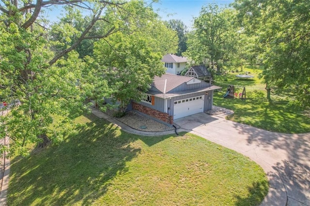 view from above of property