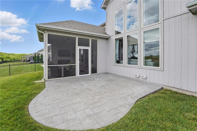 8833 N Crescent Ave, Kansas City, MO 64157 - view of patio with a sunroom