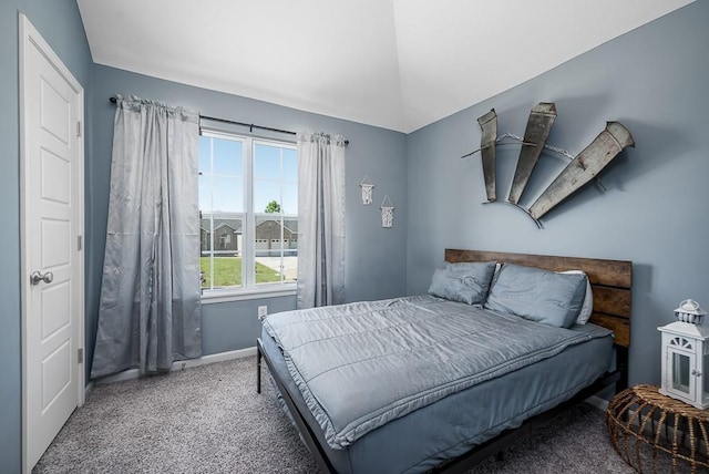 2251 Valley View Dr, Tonganoxie, KS 66086 - bedroom with carpet, lofted ceiling, and baseboards