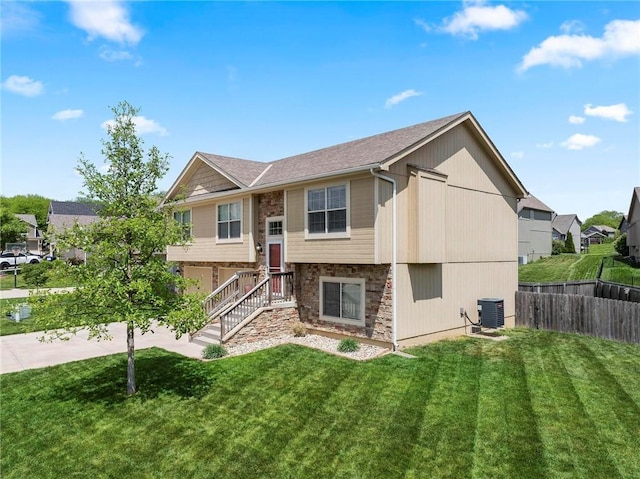 bi-level home with central AC