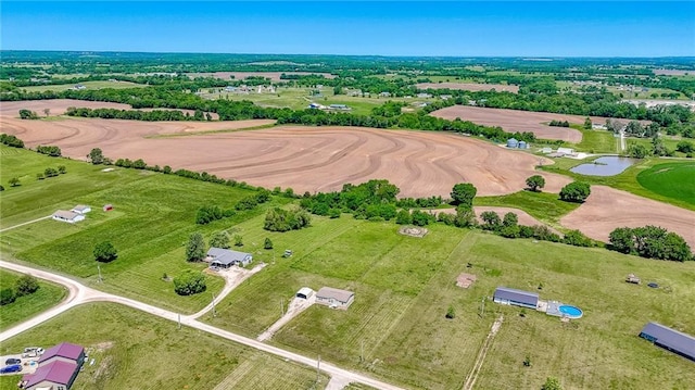 1365 NW 460th Rd, Holden, MO 64040 - overview of rural landscape featuring a nearby body of water