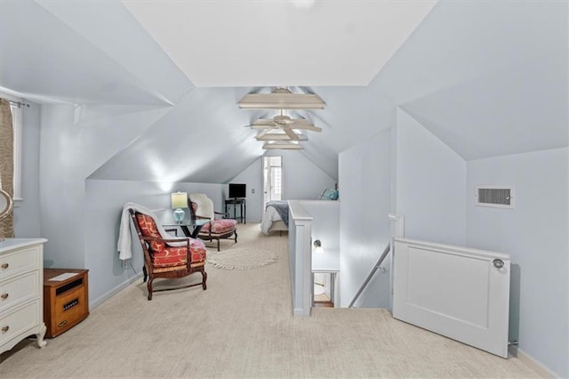 4111 W 69th St, Prairie Village, KS 66208 - additional living space with light carpet and vaulted ceiling