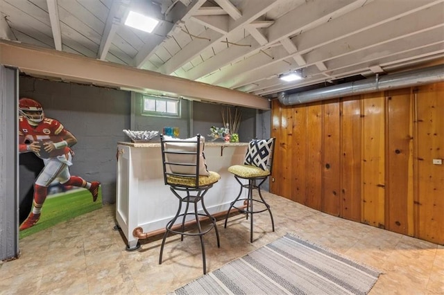 4111 W 69th St, Prairie Village, KS 66208 - basement featuring wooden walls