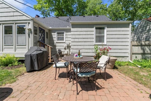 4111 W 69th St, Prairie Village, KS 66208 - view of patio with outdoor dining area and area for grilling