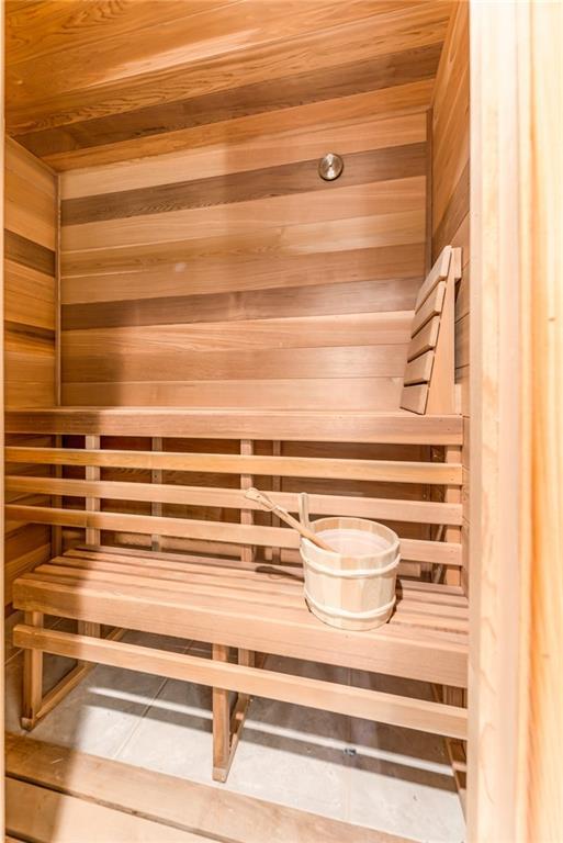 6402 W 147th Ter, Overland Park, KS 66223 - relaxing sauna / steam room featuring wooden ceiling