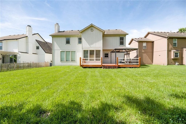 6402 W 147th Ter, Overland Park, KS 66223 - rear view of house with a gazebo and a deck