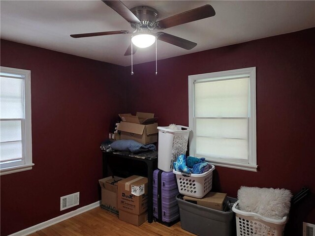 529 S Northern Blvd, Sugar Creek, MO 64054 - storage area with ceiling fan