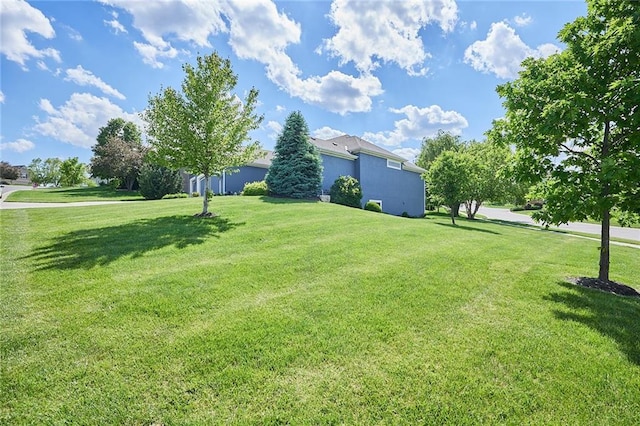view of grassy yard