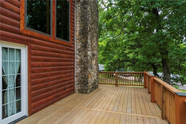 429 SE Lakeside Dr, Lacygne, KS 66040 - view of wooden deck