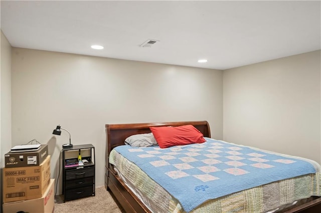429 SE Lakeside Dr, Lacygne, KS 66040 - bedroom with light carpet and recessed lighting