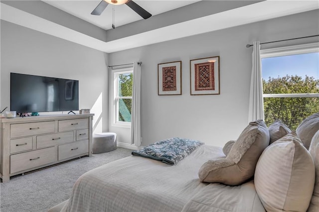 522 NW 110th St, Kansas City, MO 64155 - bedroom featuring carpet and a ceiling fan