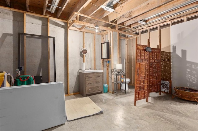 336 SE Zack Wheat Dr, Polo, MO 64671 - view of unfinished basement