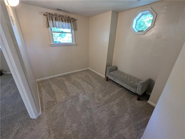 528 W Ashland St, Nevada, MO 64772 - interior space with carpet, a textured ceiling, and baseboards