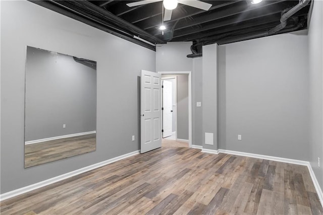 4612 Roberts St, Shawnee, KS 66226 - finished below grade area featuring wood finished floors and ceiling fan