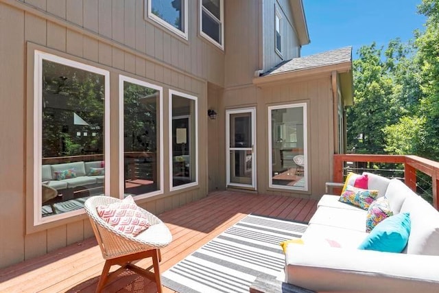 4612 Roberts St, Shawnee, KS 66226 - deck featuring outdoor lounge area