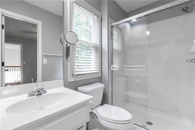 4612 Roberts St, Shawnee, KS 66226 - bathroom with a shower stall, plenty of natural light, and vanity