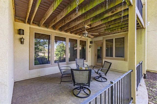 26650 W 100th Pl, Olathe, KS 66061 - view of patio with a ceiling fan