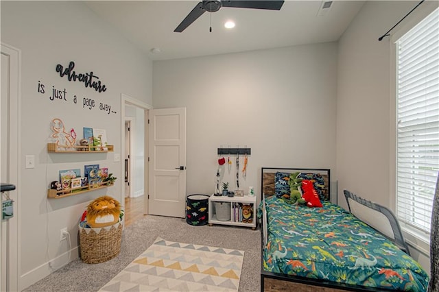 2241 Foxtail Dr, Kearney, MO 64060 - bedroom featuring carpet, baseboards, and ceiling fan