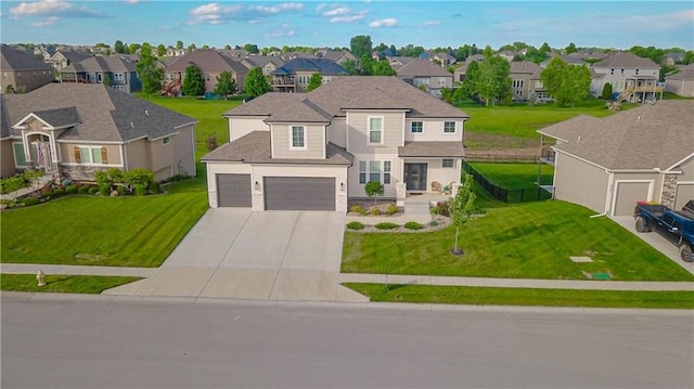 2241 Foxtail Dr, Kearney, MO 64060 - view of front facade featuring a residential view, concrete driveway, a front lawn, and a garage