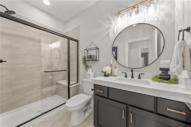 11573 S Mize Rd, Olathe, KS 66061 - full bath with toilet, vanity, and a stall shower
