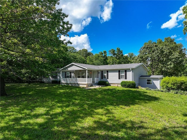 20435 Rb Hwy, Flemington, MO 65650 - single story home with covered porch and a front lawn