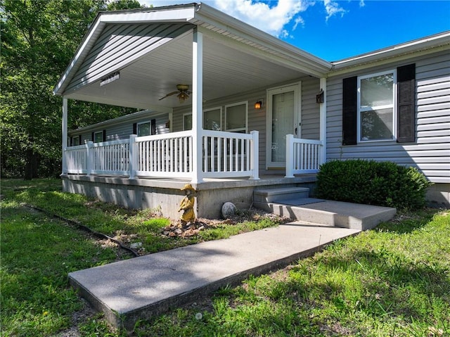 20435 Rb Hwy, Flemington, MO 65650 - view of front of home with covered porch and ceiling fan