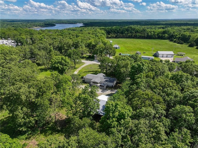 20435 Rb Hwy, Flemington, MO 65650 - aerial view of a heavily wooded area and a large body of water