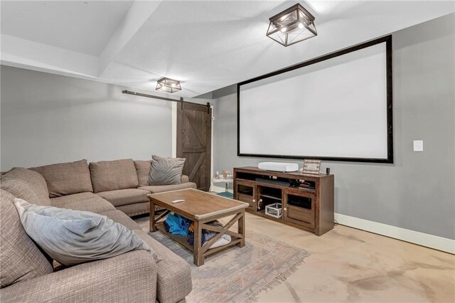 301 Sunrise Dr, Louisburg, KS 66053 - cinema with a barn door and baseboards