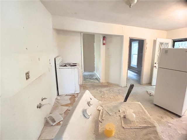 kitchen featuring white appliances