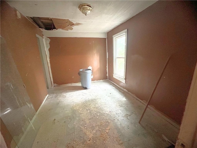 view of spare room