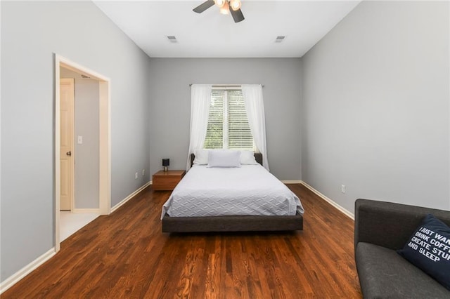12843 Noland St, Overland Park, KS 66213 - bedroom with wood finished floors and ceiling fan