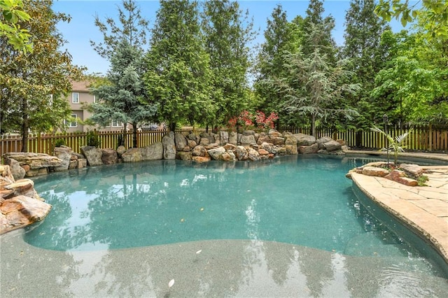 12843 Noland St, Overland Park, KS 66213 - view of swimming pool with a fenced backyard