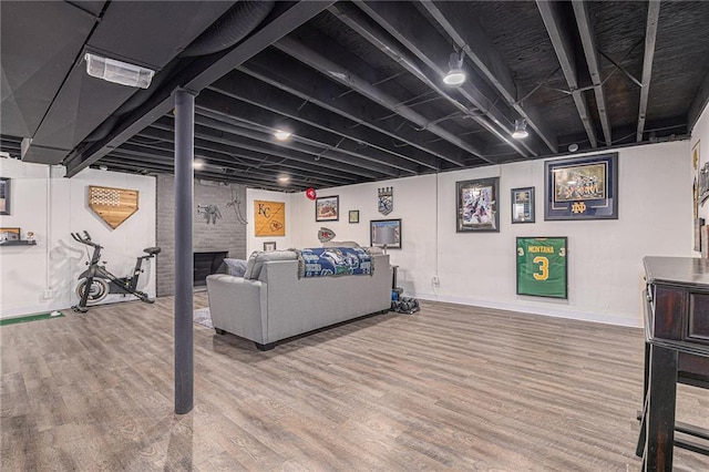 6405 Haskell Ave, Kansas City, KS 66104 - living area with wood finished floors and baseboards