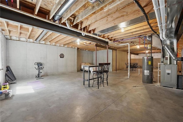24765 W 89th Ter, Lenexa, KS 66227 - unfinished basement featuring electric water heater and heating unit