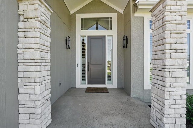 24765 W 89th Ter, Lenexa, KS 66227 - entrance to property featuring stucco siding and stone siding