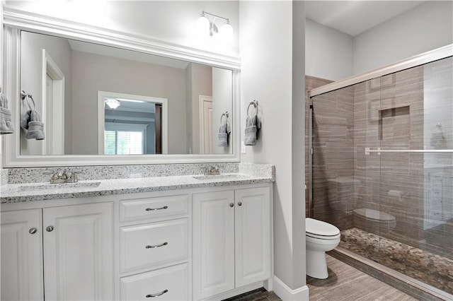 15908 Fontana St Unit 240, Overland Park, KS 66085 - full bath with toilet, a stall shower, and double vanity