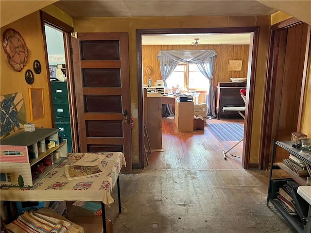 hallway featuring hardwood / wood-style flooring