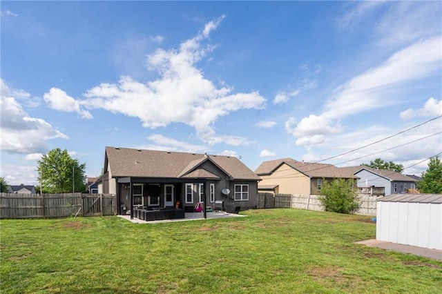 222 Prairie Ln, Wellsville, KS 66092 - back of house with a patio and a gate
