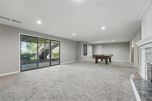 11203 Cedar St, Leawood, KS 66211 - game room featuring recessed lighting, healthy amount of natural light, billiards, and baseboards