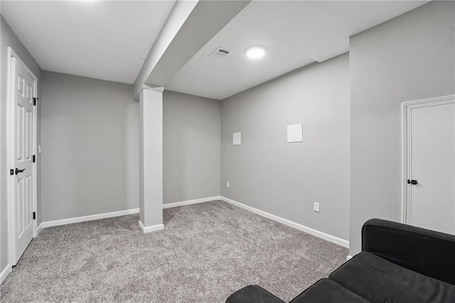 11203 Cedar St, Leawood, KS 66211 - finished below grade area featuring carpet and baseboards