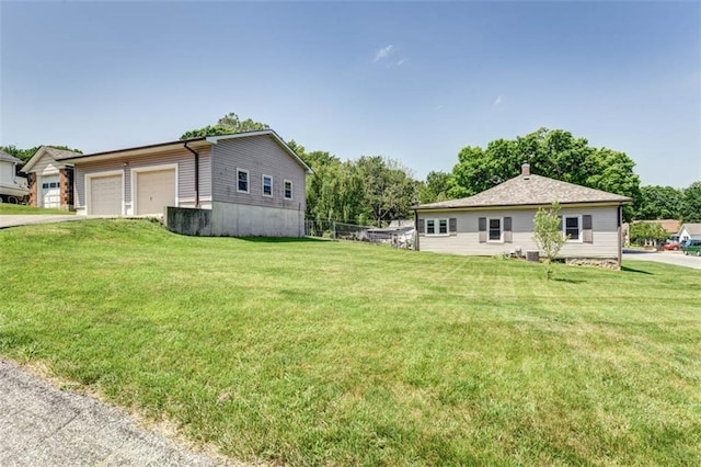 exterior space featuring a garage