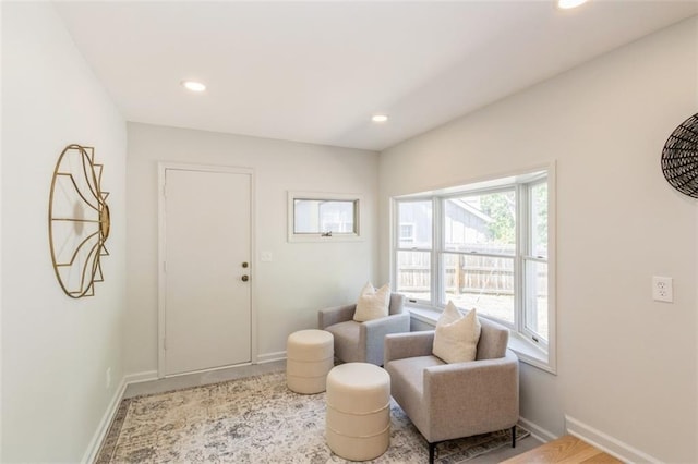 5008 W 79th St, Prairie Village, KS 66208 - sitting room featuring baseboards and recessed lighting